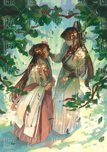 Example 2 - 2x full body chara + complex bg (not offered anymore)