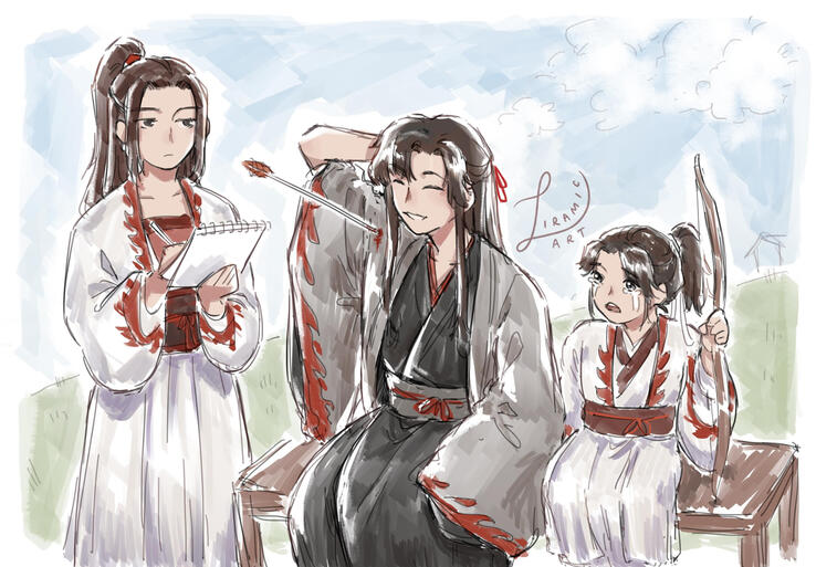 Example 1 - 3x full body chara + simple bg